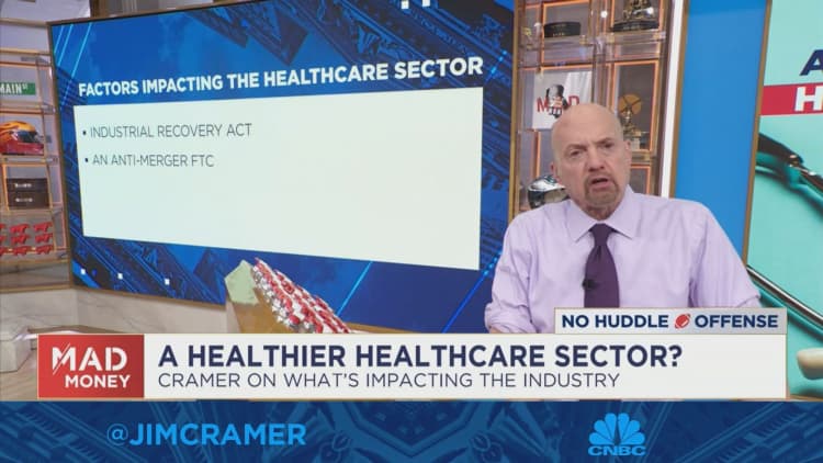 Jim Cramer talks what is holding back the healthcare sector