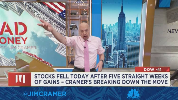 Jim Cramer explains why a 'hangover' might be on the way for buyers